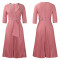 OL fashion suit collar with pleats and waist cinching, plus size African dress