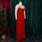 Fashionable and sexy chain hanging neck high waist sexy backless wide leg pleated jumpsuit