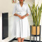 New style lapel fashionable temperament solid color large skirt foreign trade dress