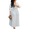 Autumn new style fashionable temperament solid color plus size cross-border dress