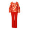 OL Fashion Printed Long Sleeve Top Wide Leg Pants Two Piece Set African Set