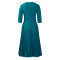 OL fashion suit collar with pleats and waist cinching, plus size African dress