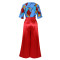 Short sleeved printed shirt casual loose wide leg set African two-piece set