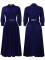 Autumn new style fashionable temperament solid color plus size cross-border dress