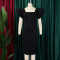 Ladies' temperament, commuting square collar, lotus leaf sleeves, socialite party dress, foreign trade dress