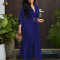 Autumn new style fashionable temperament solid color plus size cross-border dress