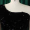Fashionable sloping shoulder sexy slit long skirt sequined dress long skirt