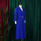 New style lapel fashionable temperament solid color large skirt foreign trade dress