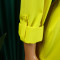 Women's collar solid color fashionable loose casual button up shirt skirt irregular European and American dress