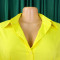 Women's collar solid color fashionable loose casual button up shirt skirt irregular European and American dress