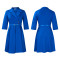 Solid color suit collar high waisted African dress with temperament