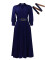 Autumn new style fashionable temperament solid color plus size cross-border dress