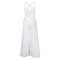 Fashionable and sexy chain hanging neck high waist sexy backless wide leg pleated jumpsuit