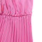 Elegant temperament, lapel, solid color, large swing, pleated dress