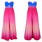 Sexy strapless backless fashion gradient wide leg jumpsuit