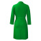 High waisted fashionable waist cinching waist pleat splicing mid length suit dress