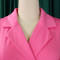 Solid color suit collar high waisted African dress with temperament