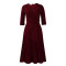 OL fashion suit collar with pleats and waist cinching, plus size African dress