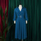 New style lapel fashionable temperament solid color large skirt foreign trade dress