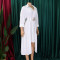Women's collar solid color fashionable loose casual button up shirt skirt irregular European and American dress