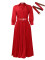Autumn new style fashionable temperament solid color plus size cross-border dress