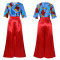 Short sleeved printed shirt casual loose wide leg set African two-piece set