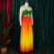 Sexy strapless backless fashion gradient wide leg jumpsuit