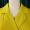 Solid color suit collar high waisted African dress with temperament