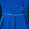 Solid color suit collar high waisted African dress with temperament