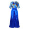 Short sleeved printed shirt casual loose wide leg set African two-piece set