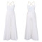 Fashionable and sexy chain hanging neck high waist sexy backless wide leg pleated jumpsuit