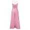 Fashionable and sexy chain hanging neck high waist sexy backless wide leg pleated jumpsuit