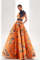 New backless dress with printed feather women's dress