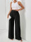 Fashionable loose high waisted wide leg pants with printed straight leg casual pants