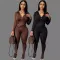 Women's fashion trend slim fit zipper cardigan hooded top long pants set