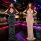 fashion women's sleeveless hot stamping dress long skirt new