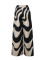 Fashionable loose high waisted wide leg pants with printed straight leg casual pants