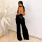 Fashionable women's clothing, sexy deep V, big backless, high waisted, casual