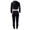 Classic European and American letter burned flower personalized slimming casual set