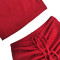 Sexy women's long sleeved pleated waist revealing long skirt set