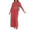 Stripe print set long sleeved T-shirt two-piece set