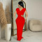 Fashion women's solid color sleeveless deep V-dress new style