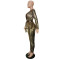 Slim fit fashion hot stamping long sleeved two-piece set with belt