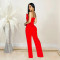 Shang women's sleeveless button up jumpsuit pants new