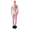 Classic European and American letter burned flower personalized slimming casual set