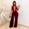 Fashionable women's clothing, sexy deep V, big backless, high waisted, casual