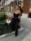Women's fashionable and sexy slim fitting camisole jumpsuit, street gorgeous loose mesh pants set