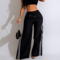 Casual striped printed women's pants and casual pants