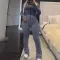 Cardigan zipper hoodie fashionable casual slim fit set