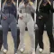 Cardigan zipper hoodie fashionable casual slim fit set